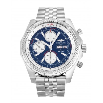 44.8 MM Blue Dials Breitling Bentley GT A13363 Replica Watches With Steel Cases For Men